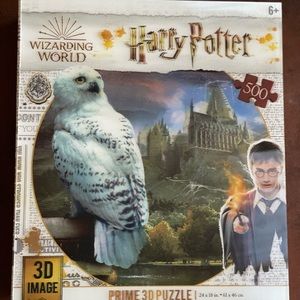 Harry Potter Puzzle 3D Image - Hedwig Snowy Owl 500 Jigsaw Puzzle Ages 6+, New